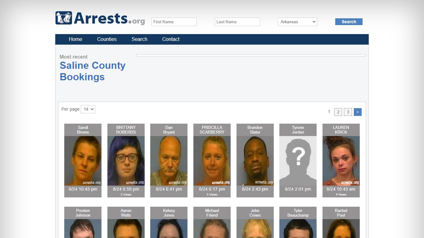 Saline County Arrests and Inmate Search